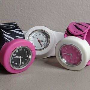 Lot Of 3 Slap Band Watches